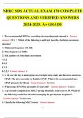 NBRC SDS ACTUAL EXAM 170 COMPLETE QUESTIONS AND VERIFIED ANSWERS 2024-2025. A+ GRADE
