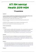 RN Mental Health 2019 With NGN  Questions and Verified Answers with Rationales