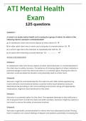  Mental Health Exam (East Los Ángeles College)  questions with detailed answers (graded A+)