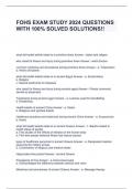 FOHS EXAM STUDY 2024 QUESTIONS WITH 100% SOLVED SOLUTIONS!!