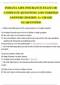 INDIANA LIFE INSURANCE EXAM 2 80 COMPLETE QUESTIONS AND VERIFIED ANSWERS 2024-2025. A+ GRADE GUARANTEED.