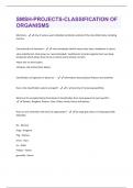 SMSH-PROJECTS-CLASSIFICATION OF ORGANISMS QUESTIONS AND ANSWERS GRADED A+