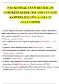 NRS 325 FINAL EXAM REVIEW 360 COMPLETE QUESTIONS AND VERIFIED ANSWERS 2024-2025. A+