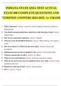 INDIANA STATE QMA TEST ACTUAL EXAM 300 COMPLETE QUESTIONS AND VERIFIED ANSWERS
