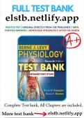 Test Bank for Berne and Levy Physiology, 7th Edition (Koeppen, 2018), Chapter 1-44 | All Chapters