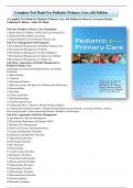 Test Bank for Pediatric Primary Care, 6th Edition by Dawn Lee Garzon Maaks, Catherine E. Burns , Ardys M. Dunn, Margaret  Chapter 1-44