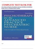 COMPLETE TEST BANK FOR   For Advanced Practice Psychiatric Nursing 3rd Edition By Kathleen Tusaie, Joyce J. Fitzpatrick latest Update. 