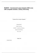 BUSI561 - Commercial Lease Analysis 2024 June with complete solution; Liberty University