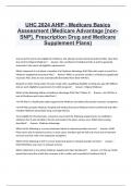 UHC 2024 AHIP - Medicare Basics Assessment (Medicare Advantage [non-SNP], Prescription Drug and