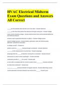 HVAC Electrical Midterm Exam Questions and Answers All Correct.docx