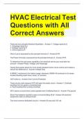 HVAC Electrical Test Questions with All Correct Answers.docx