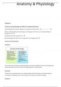 Anatomy & Physiology  questions with detailed answers (graded A+)