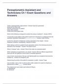 Paraoptometric Assistant and Technicians Ch 1 Exam Questions and Answers