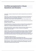 Certified paraoptometric 4 Exam Questions and Answers