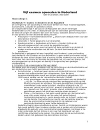 Samenvatting Historische Pedagogiek - volgorde hoorcolleges