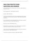 NHA CCMA PRACTICE EXAM QUESTIONS AND ANSWERS