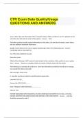 CTR Exam Data Quality Usage QUESTIONS AND ANSWERS.