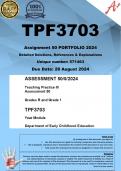 TPF3703 Assignment 3 PORTFOLIO (COMPLETE ANSWERS) 2024 (571463) - DUE 28 August 2024