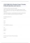 CSUF ISDS 361A Practice Exam 2 Version B Skordi Questions and Answers