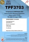 TPF3703 Assignment 51 (COMPLETE ANSWERS) 2024 (571495) - DUE 30 August 2024