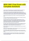 ISDS 3001 Final Exam with Complete Solutions.docx