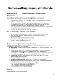 Samenvatting organisatiekunde 1