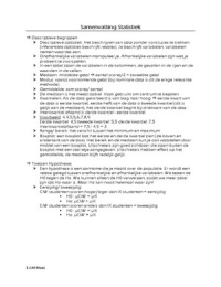 Samenvatting Statistiek I boek en hoorcolleges