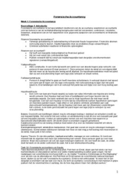 Samenvatting Forensische Accountancy Onderwijsgroepen, Colleges, Literatuur (Reader) en Jurisprudentie 2014-2015