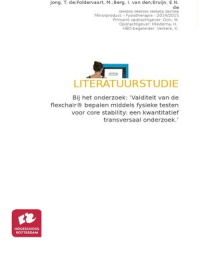 Literatuuronderzoek - Minor