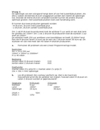 Voorbeeld tentamen + antwoorden Modelling - Operational Research