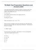 TSI Math Test Preperation Questions and Answers 2024