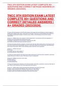 TNCC 9TH EDITION EXAM LATEST COMPLETE 80+ QUESTIONS AND CORRECT DETAILED ANSWERS |A+ GRADED (2023/2024).