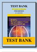 Test Bank for Rau’s Respiratory Care Pharmacology, 9th Edition By Gardenhire Chapter1-23 