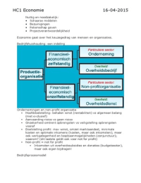 Aantekeningen economie