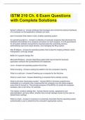 ISTM 210 Ch. 6 Exam Questions with Complete Solutions.docx