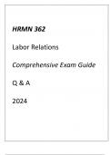 (UMGC) HRMN 362 Labor Relations Comprehensive Exam Guide Q & A 2024