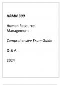 (UMGC) HRMN 300 Human Resource Management Comprehensive Exam Guide Q & A 2024.