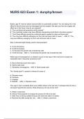NURS 623 Exam 1: dunphy/brown Exam Questions And Answers 