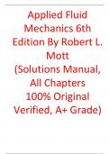 Solutions Manual For Applied Fluid Mechanics 6th Edition By Robert L. Mott