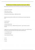 NPS Mechanical Ventilation Questions And Answers 2024 A+, NPS KETTERING: MECHANICAL VENTILATION EXAM REVIEW 2024, NPS Exam - L.J. Study Guide (Hemodynamics)p. 59-68 Q’S And A’S, Patient Assessment (Newborns) Normal Values NBRC NPS, Patient Assessment (Ped