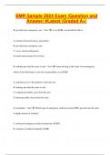 EMR Sample 2024 Exam |Question and  Answer| #Latest |Graded A+|