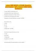 Latest EMR MOCK 4 EXAM |Question  and Answer| 100% Correct [2024-2025] Graded A+