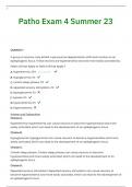 Patho Exam 4 Summer 23 review questions with detailed answers (graded A+)