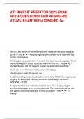 ATI RN EXIT PREDITOR 2023 EXAM  WITH QUESTIONS AND ANSWERS[  ATUAL EXAM 100%] GRADED A+