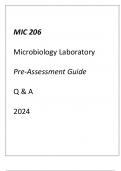 (ASU) MIC 206 Microbiology Laboratory Pre-Assessment Guide Q & A 2024