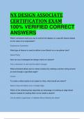 BEST ANSWERS NX DESIGN ASSOCIATE CERTIFICATION EXAM 100% VERIFIED CORRECT  ANSWERS
