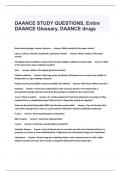 DAANCE STUDY QUESTIONS, Entire DAANCE Glossary, DAANCE drugs.
