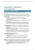 Advanced Financial Accounting Samenvatting