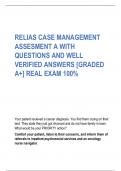 RELIAS CASE MANAGEMENT  ASSESMENT A WITH  QUESTIONS AND WELL  VERIFIED ANSWERS [GRADED  A+] REAL EXAM 100%