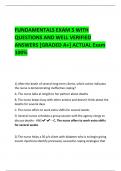 FUNDAMENTALS EXAM 5 WITH  QUESTIONS AND WELL VERIFIED  ANSWERS [GRADED A+] ACTUAL Exam  100%